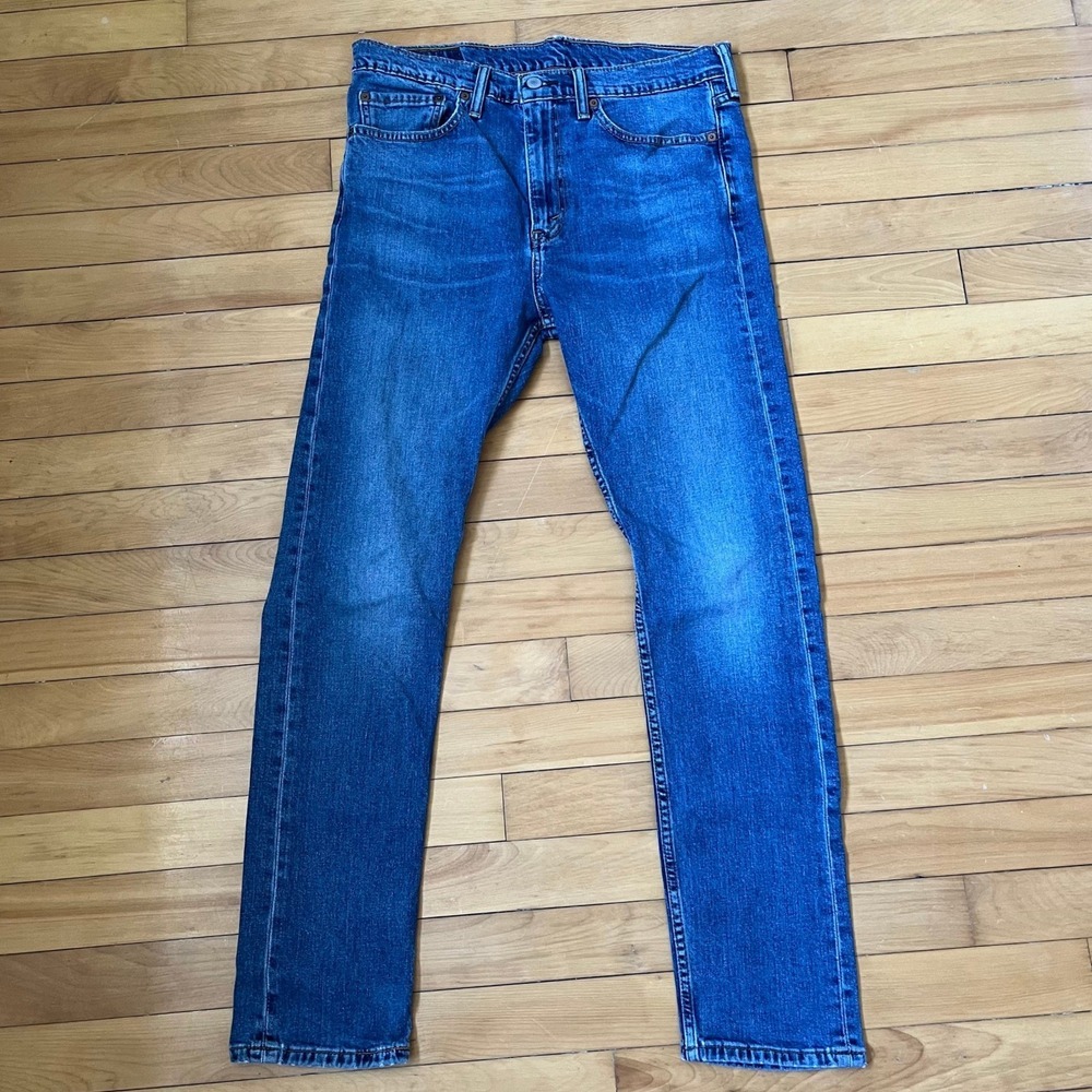 Levis 510 Skinny Fit Blue Jeans Mens 34x32 Medium Wash Denim 05510-0726